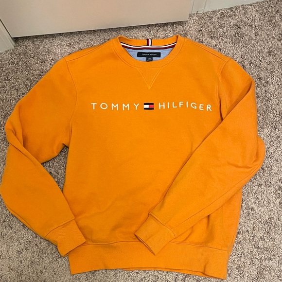 Tommy Hilfiger Other - Tommy Hilfiger Men's Bright Orange Crewneck Sweater